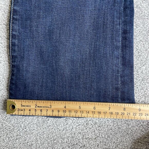 American Eagle Jeans Women’s 14 X-Short Blue Skinny Kick High Rise Dark Wash - Picture 11 of 12